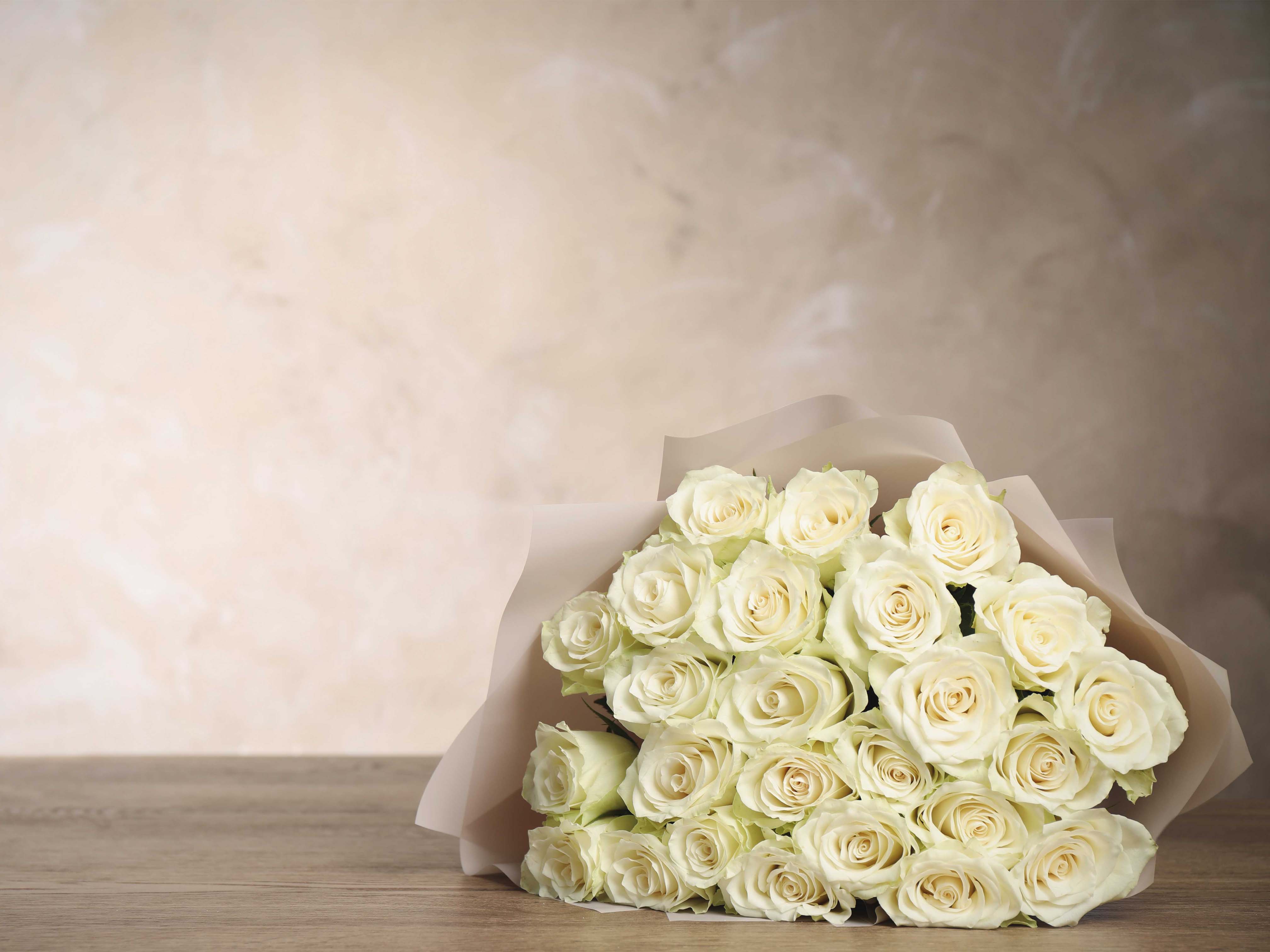 White Luxury Rose Boquet